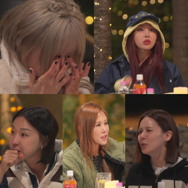 ▲'놀던언니' 초아(왼쪽 위부터 시계방향), 나르샤, 아이비, 채리나, 이지혜(사진제공=E채널·채널S)