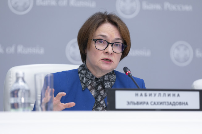 ▲엘비라 나비울리나 러시아 중앙은행 총재. 모스크바/EPA연합뉴스