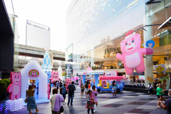▲롯데홈쇼핑이 내달 14일까지 태국 방콕 최대 쇼핑센터 '시암 디스커버리'에서 벨리곰 특별전시를 진행한다. (사진제공=롯데홈쇼핑)
