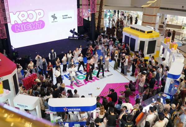 ▲브랜드엑스코퍼레이션 젝시믹스가 9월 중국 상해 K-관광 로드쇼 행사를 진행하고 있다. (사진제공=브랜드엑스코퍼레이션)