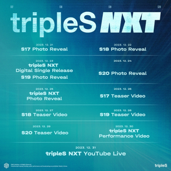 ▲tripleS NXT 스케줄러(사진=모드하우스 제공)