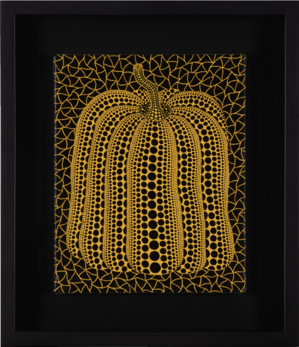 ▲일본의 유명 미술가 쿠사마 야요이의 그림 '호박(Pumpkin)' 3호(세로 27.3×가로 22.0㎝)의 모습 (출처=열매컴퍼니)