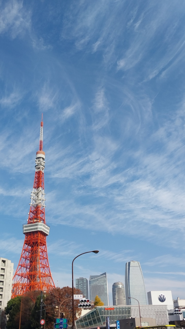 ▲맑은 하늘을 배경으로 도쿄타워가 보인다. 도쿄=김서영
