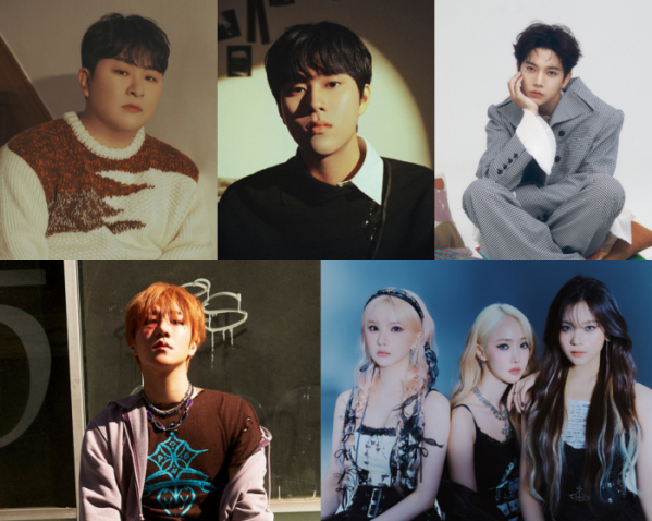 ▲허각, VIVIZ, 이무진, 비오, 렌(사진 = 빅플래닛메이드엔터 제공)