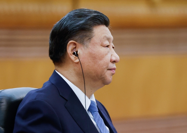 ▲시진핑 중국 국가주석이 20일 미하일 미슈스틴 러시아 총리와 회담하고 있다. 베이징/타스연합뉴스

