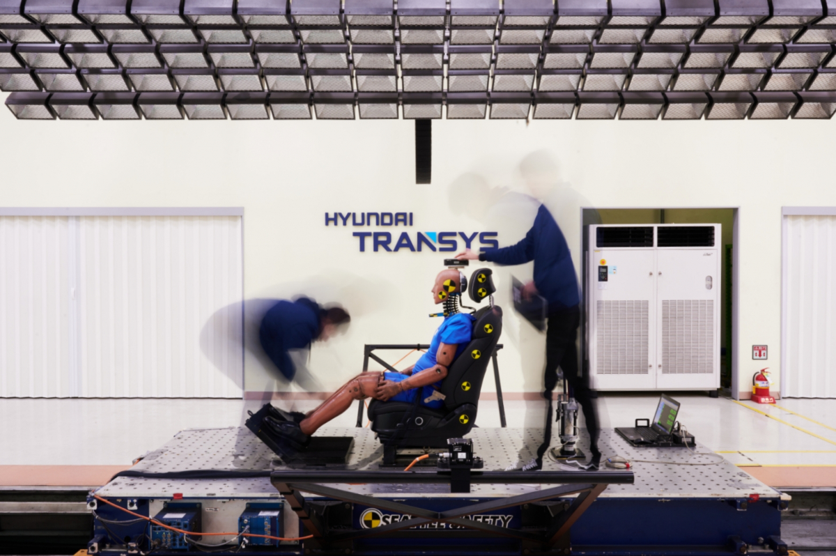 ▲현대트랜시스 시트 시험 현장. (사진제공=현대트랜시스)