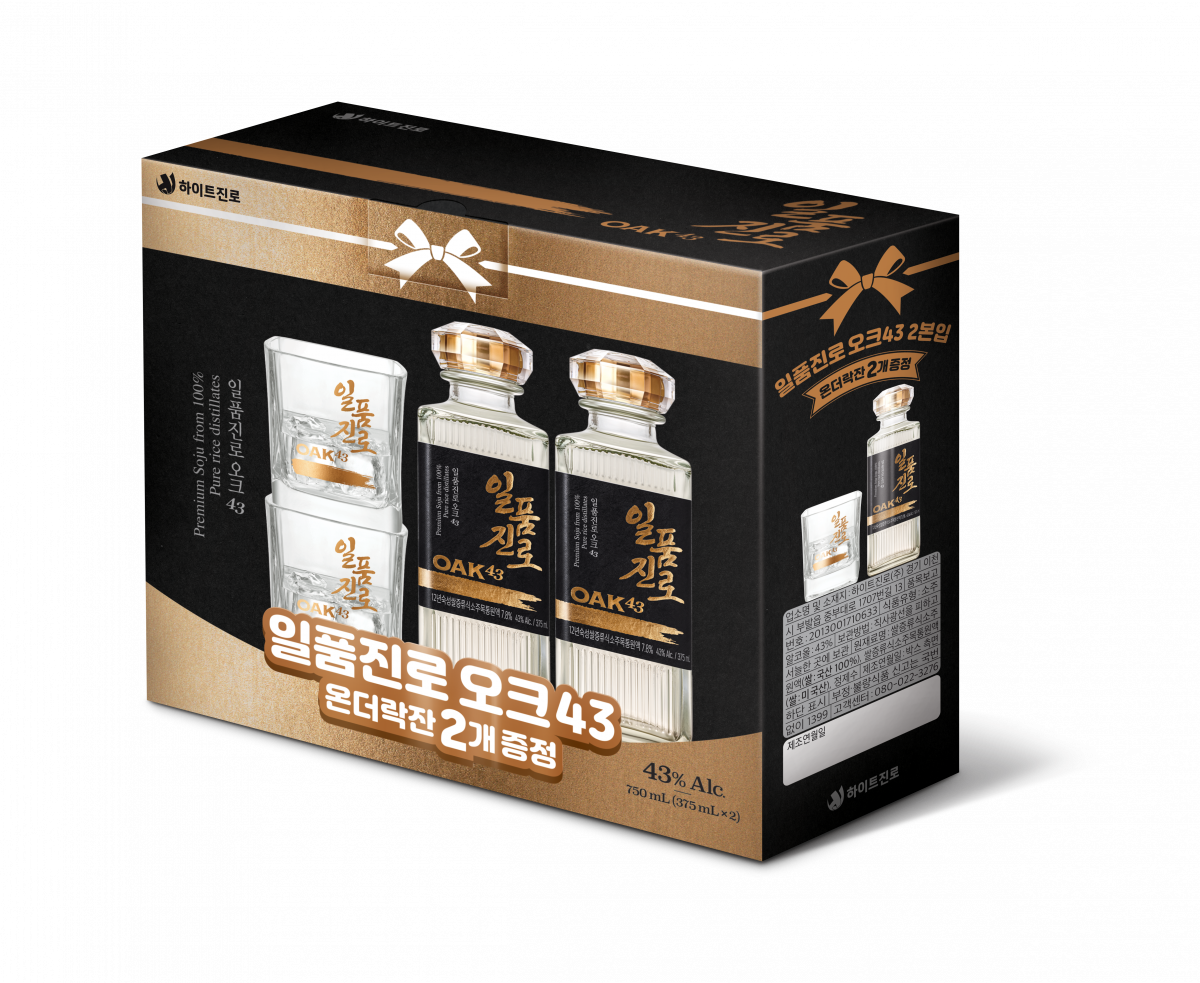 ▲하이트진로 '일품진로오크43' 선물세트 (사진제공=하이트진로)