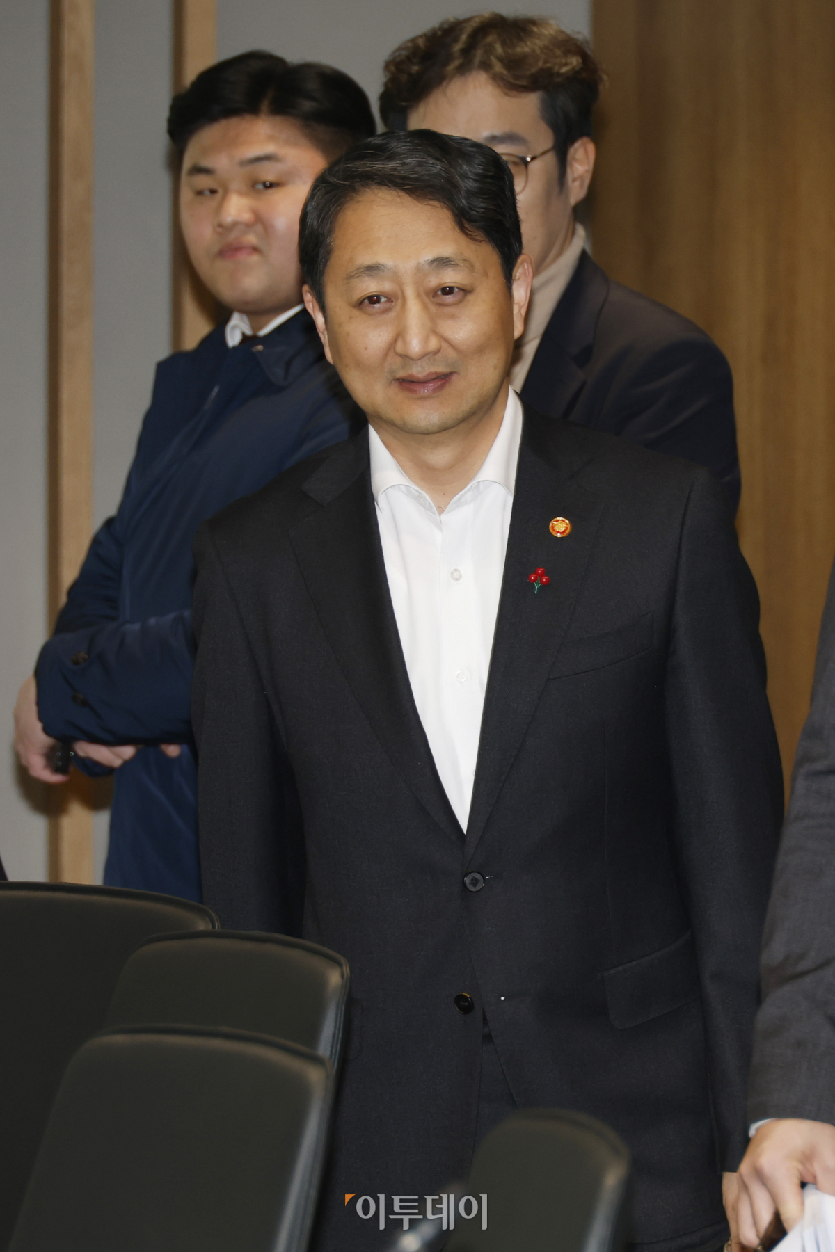 ▲안덕근 산업통상자원부 장관이 30일 오후 서울 강서구 LG사이언스파크에서 열린 친환경 모빌리티 규제혁신 현장 대화에 참석하고 있다. 조현호 기자 hyunho@