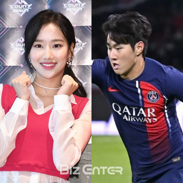 ▲이나은, 이강인(사진=비즈엔터DB(왼쪽), PSG SNS)