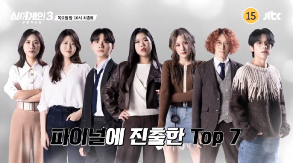 ▲'싱어게인 시즌3' 탑7(사진=JTBC 방송화면 캡처)