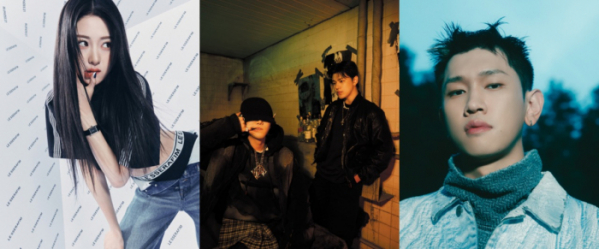 ▲허윤진, 그루비룸, 크러쉬(사진 = 하이어뮤직, 쏘스뮤직, 피네이션 제공)