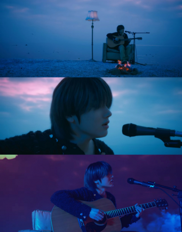 ▲‘Alone Again’ 어쿠스틱 버전 라이브 영상(사진 = KIXO(키조) 공식 유튜브 채널 캡처)