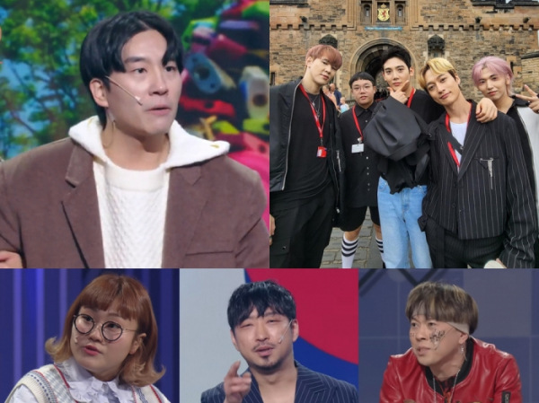 ▲'윤형빈소극장' 출신 개그맨들(사진=KBS2 '개그콘서트' 방송화면 캡처, 윤소그룹 제공)