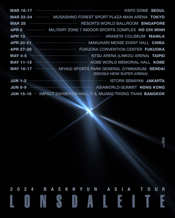 ▲백현 '아시아 투어 포스터'(사진 = INB100(아이앤비100) 제공)