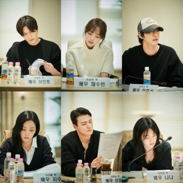 ▲'전지적 독자 시점' 이민호(왼쪽 위부터 시계방향), 채수빈, 안효섭, 나나, 신승호, 블랙핑크 지수(사진제공=롯데엔터테인먼트)