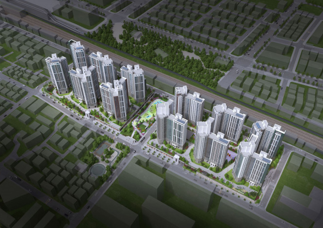 ▲‘송내역 푸르지오 센트비엔’ 조감도.  (자료제공=대우건설)