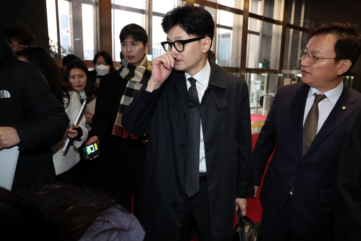 ▲한동훈 국민의힘 비상대책위원장이 지난달 22일 오전 서울 여의도 국회에 출근하고 있다. (뉴시스)