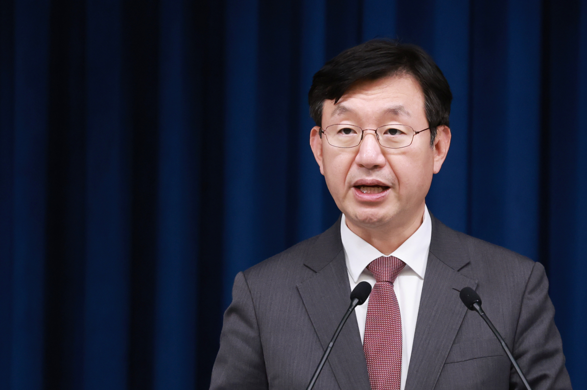 ▲성태윤 대통령실 정책실장이 2일 서울 용산 대통령실 청사에서 최근 진행된 민생토론회 관련 브리핑을 하고 있다. (연합뉴스)