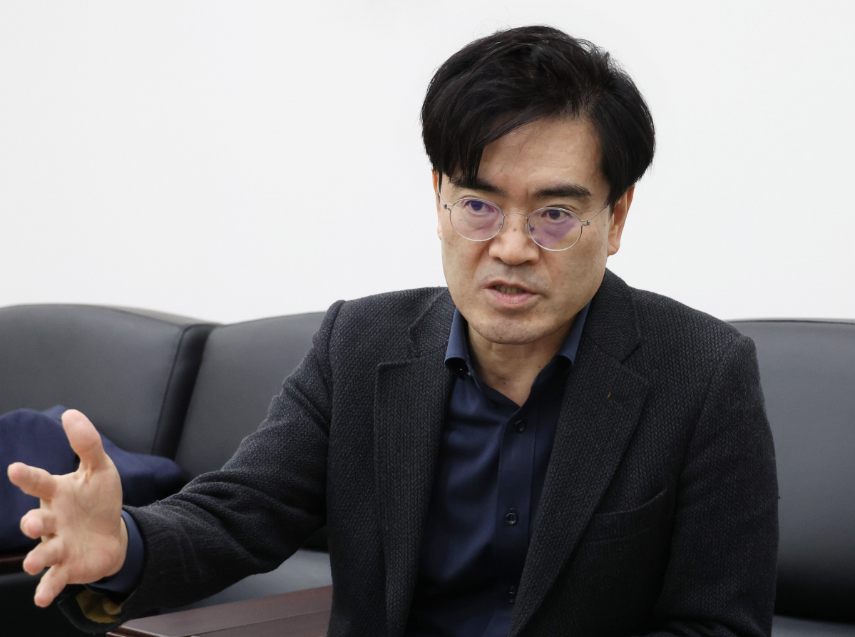 ▲더불어민주당 총선 9호 영입 인재 공영운 전 현대자동차 사장이 7일 서울 여의도 국회에서 이투데이와 인터뷰를 하고 있다. 고이란 기자 photoeran@