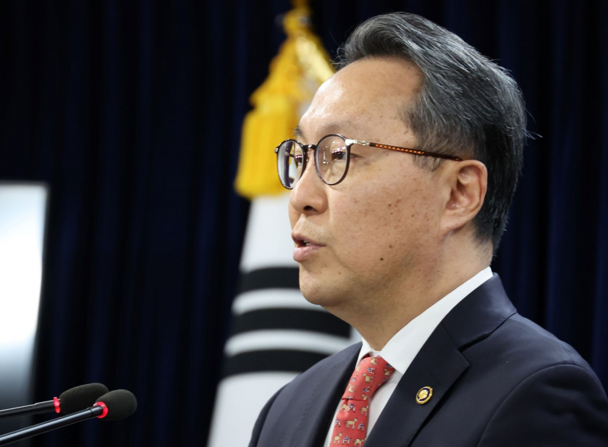 ▲박민수 보건복지부 2차관이 4일 서울 종로구 정부서울청사에서 제2차 건강보험 종합계획 발표를 하고 있다. (뉴시스)