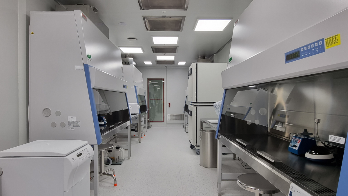 ▲대전 유성구에 위치한 큐로셀 GMP 내부 모습. (사진제공=큐로셀)