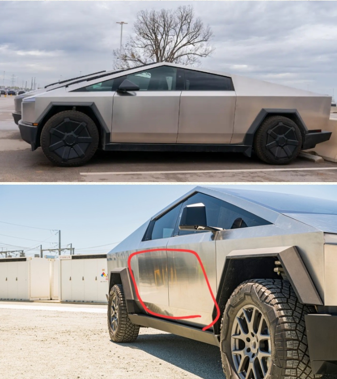 ▲출고가 시작된지 2개월여 만에 테슬라 사이버트럭이 부식 논란에 휩싸였다. 테슬라 측은 "차체 부식이 아닌, 도장면에 달라붙은 철 성분이 녹슬면서 이런 현상이 생긴 것"이라며 "쉽게 지워낼 수 있다"고 설명했다. (출처=오토인포)