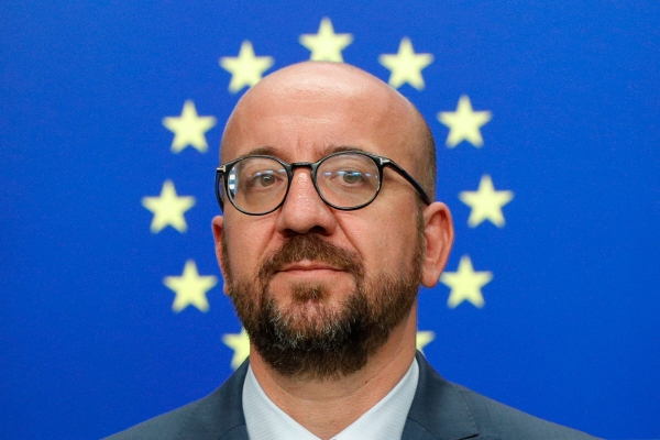 ▲샤를 미셸 유럽연합(EU) 정상회의 상임의장이 2019년 7월 2일 기자회견을 하고 있다. 브뤼셀/AFP연합뉴스
