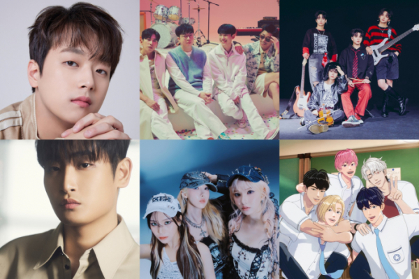 ▲'한터뮤직어워즈' 출연진(사진제공=각 소속사)