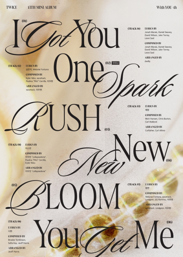 ▲트와이스 트랙리스트(사진제공=JYP엔터테인먼트)