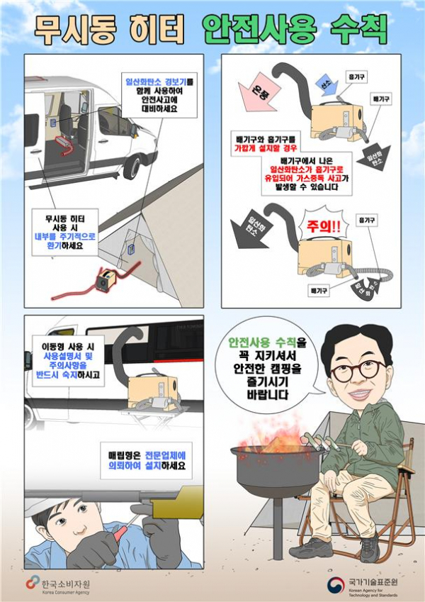 ▲무시동 히터 안전사고 예방 홍보 포스터 (자료제공=국가기술표준원)