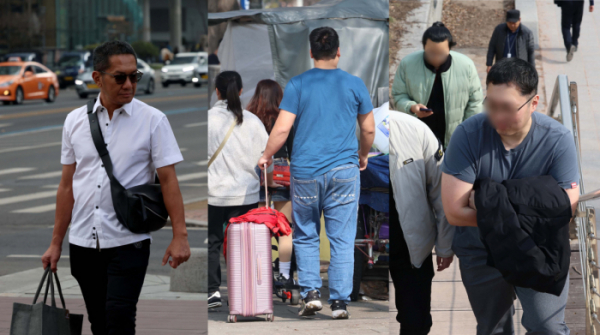 ▲서울 낮 최고기온이 16도를 기록하는 등 전국이 포근한 날씨를 보인 14일 서울의 거리에서 반팔 옷을 입은 관광객과 시민이 발걸음을 옮기고 있다. 신태현 기자 holjjak@