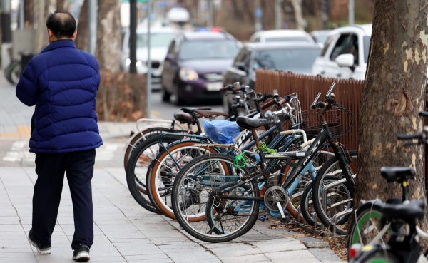 ▲서울 시내에 자전거가 세워져 있다. 기사와 직접 관련 없는 자료용 사진. (뉴시스)
