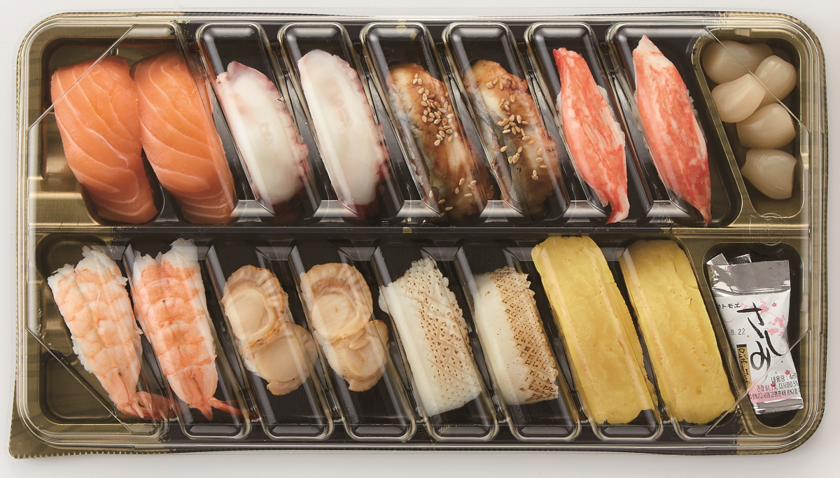 ▲이마트 키친델리에서 9980원에 판매하는 스시e9980 초밥 (사진제공=이마트)