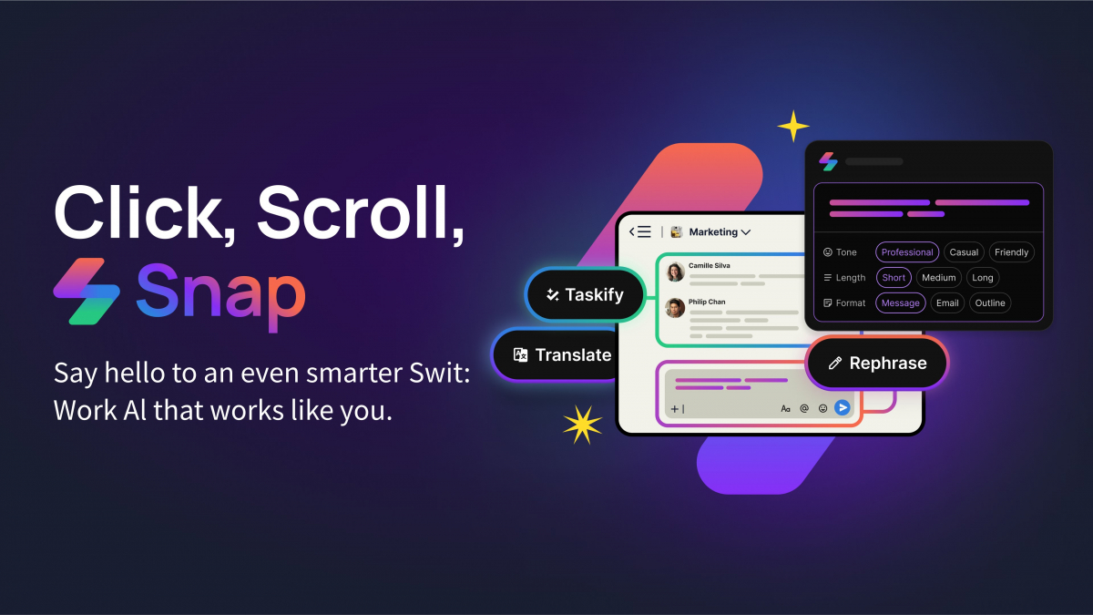▲스윗테크놀로지스가 워크 AI(Work AI) ‘스냅(Snap)’을 출시했다. (사진제공=스윗)