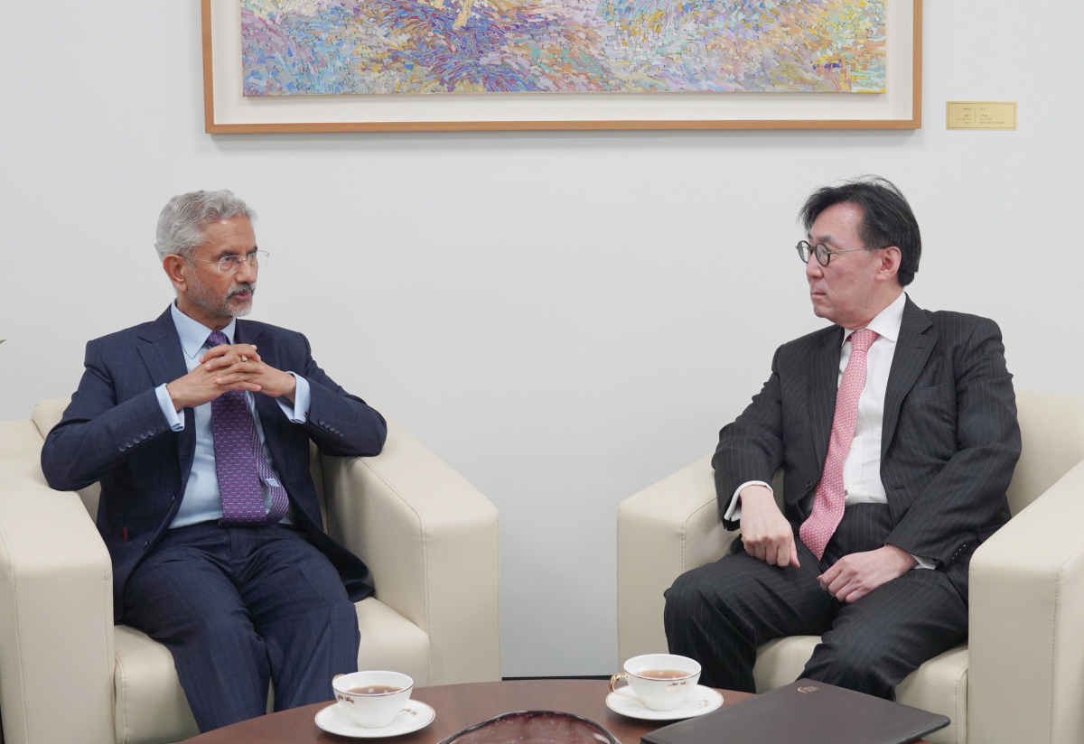 ▲장호진 대통령실 국가안보실장이 5일 서울 용산 대통령실 청사에서 방한 중인 수브라마냠 자이샨카르 인도 외교 장관을 만나 논의하고 있다. (연합뉴스)