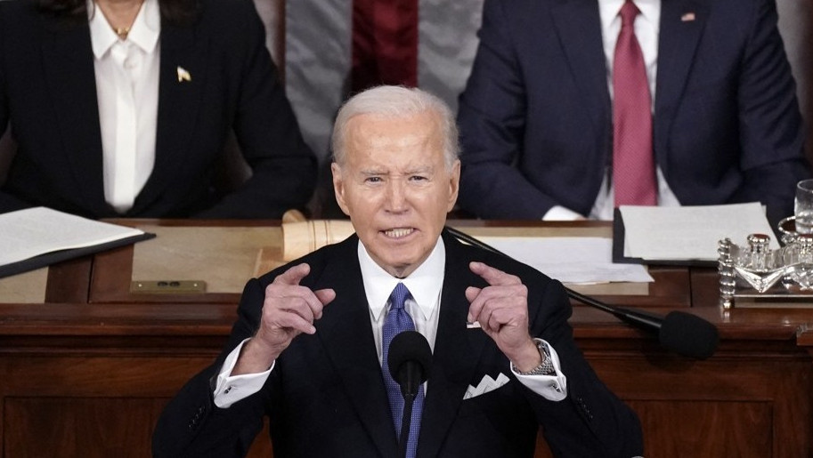 ▲조 바이든 미국 대통령이 헌법 2조 3항에 따라 의회에 나서 직접 국정연설을 시작했다.  (로이터연합)