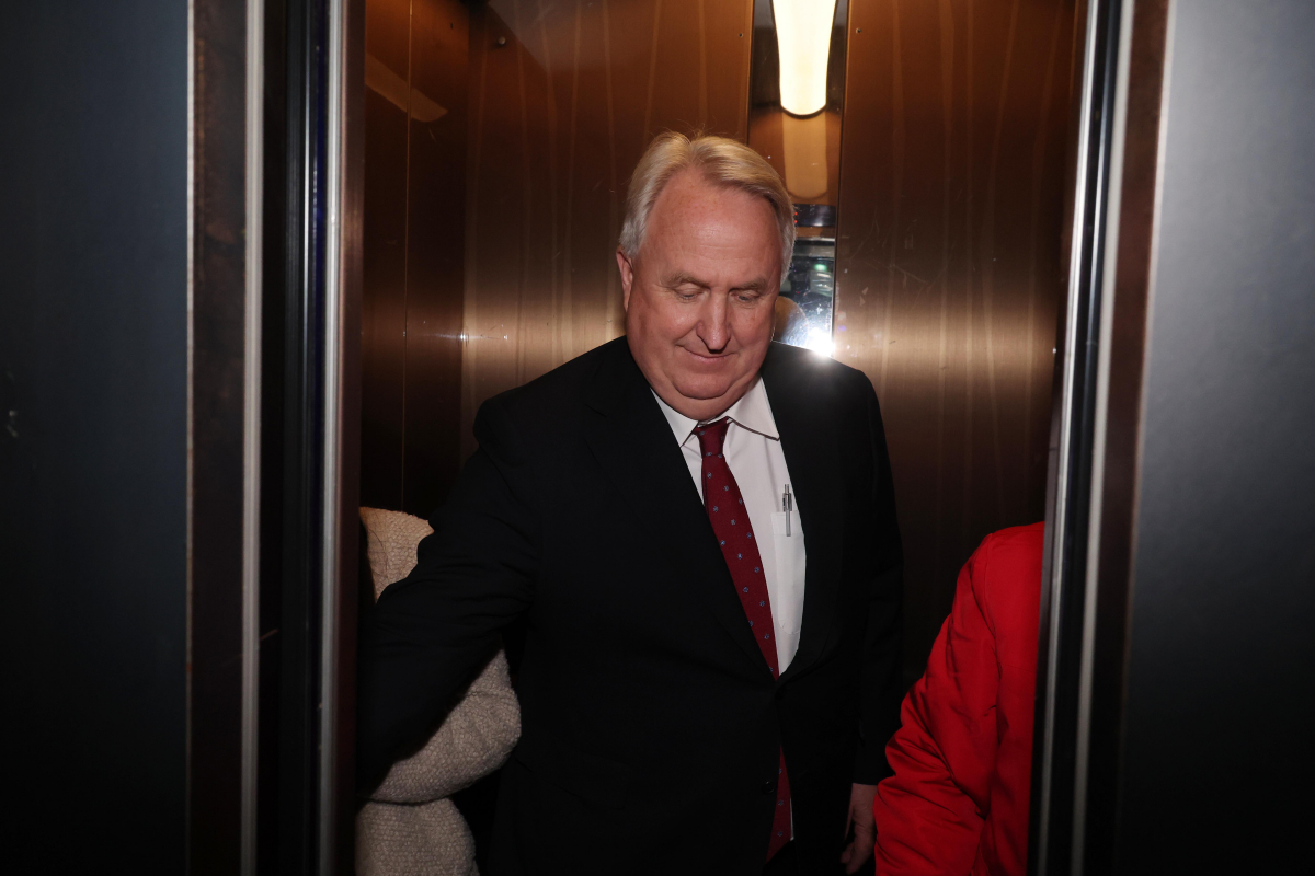 ▲인요한 전 국민의힘 혁신위원장이 14일 오전 서울 여의도 국민의힘 중앙당사에서 국민의미래 비례대표 면접을 보기 위해 엘리베이터를 타고 이동하고 있다. (뉴시스)