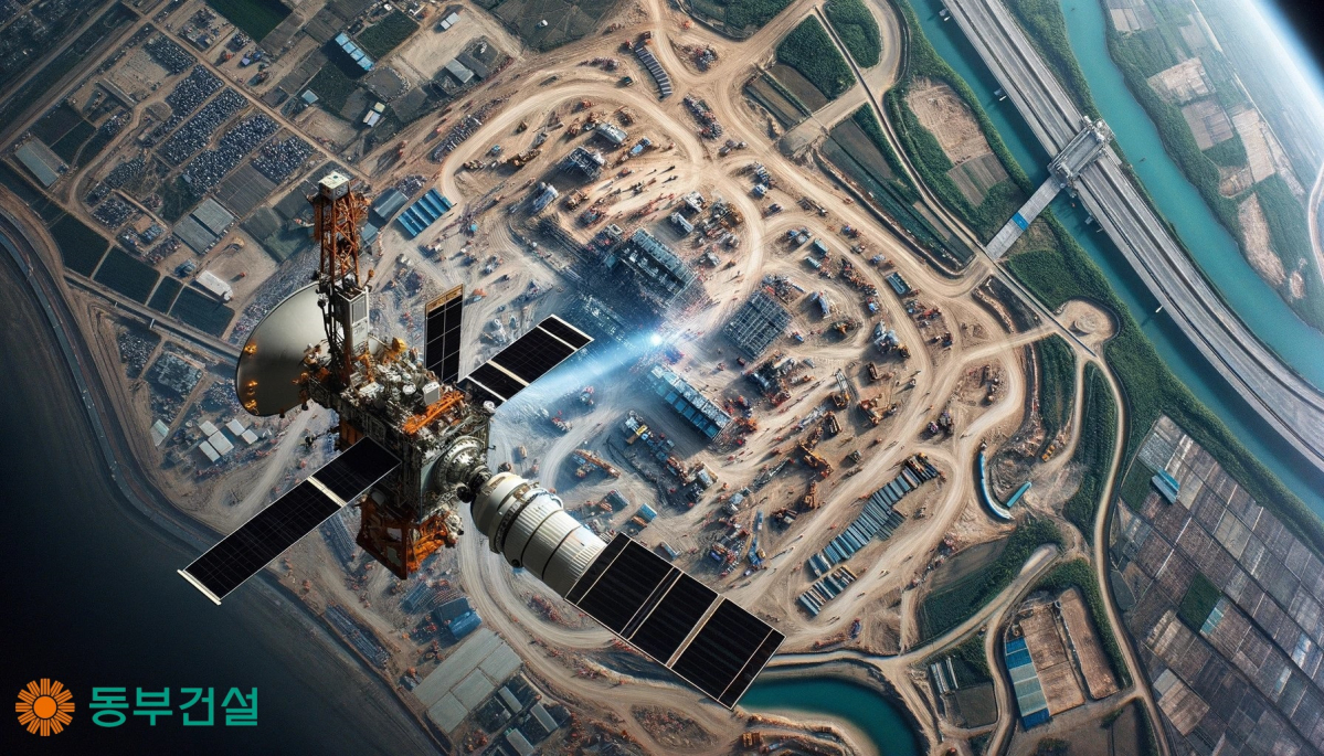 ▲동부건설은 위성 자료를 활용한 공사현장 관리 솔루션을 국내 최초로 도입한다. (사진제공=동부건설)