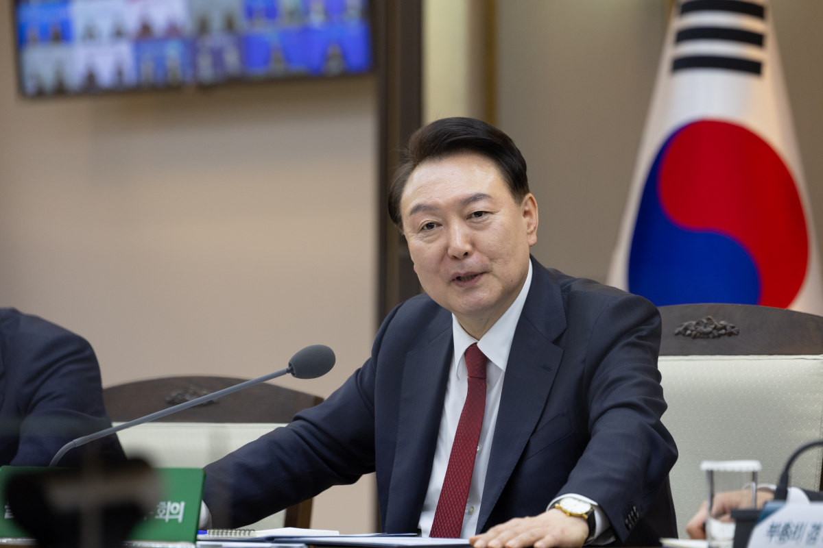 ▲윤석열 대통령이 6일 세종특별자치시 정부세종청사에서 열린 제2차 늘봄학교 범부처 지원본부 회의에서 발언하고 있다. (대통령실)