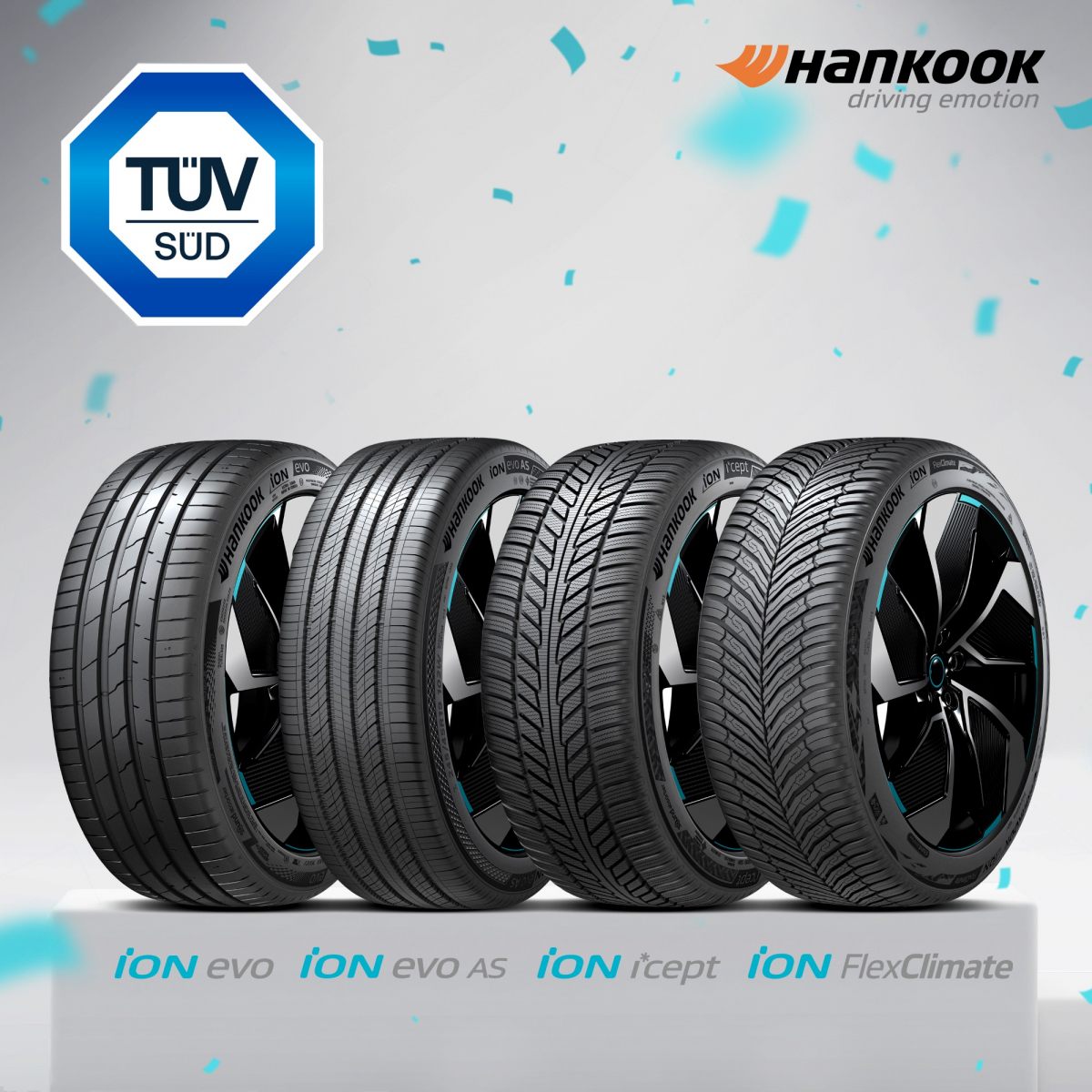 ▲한국타이어 아이온 브랜드 제품 라인업. (사진제공=한국타이어앤테크놀로지)