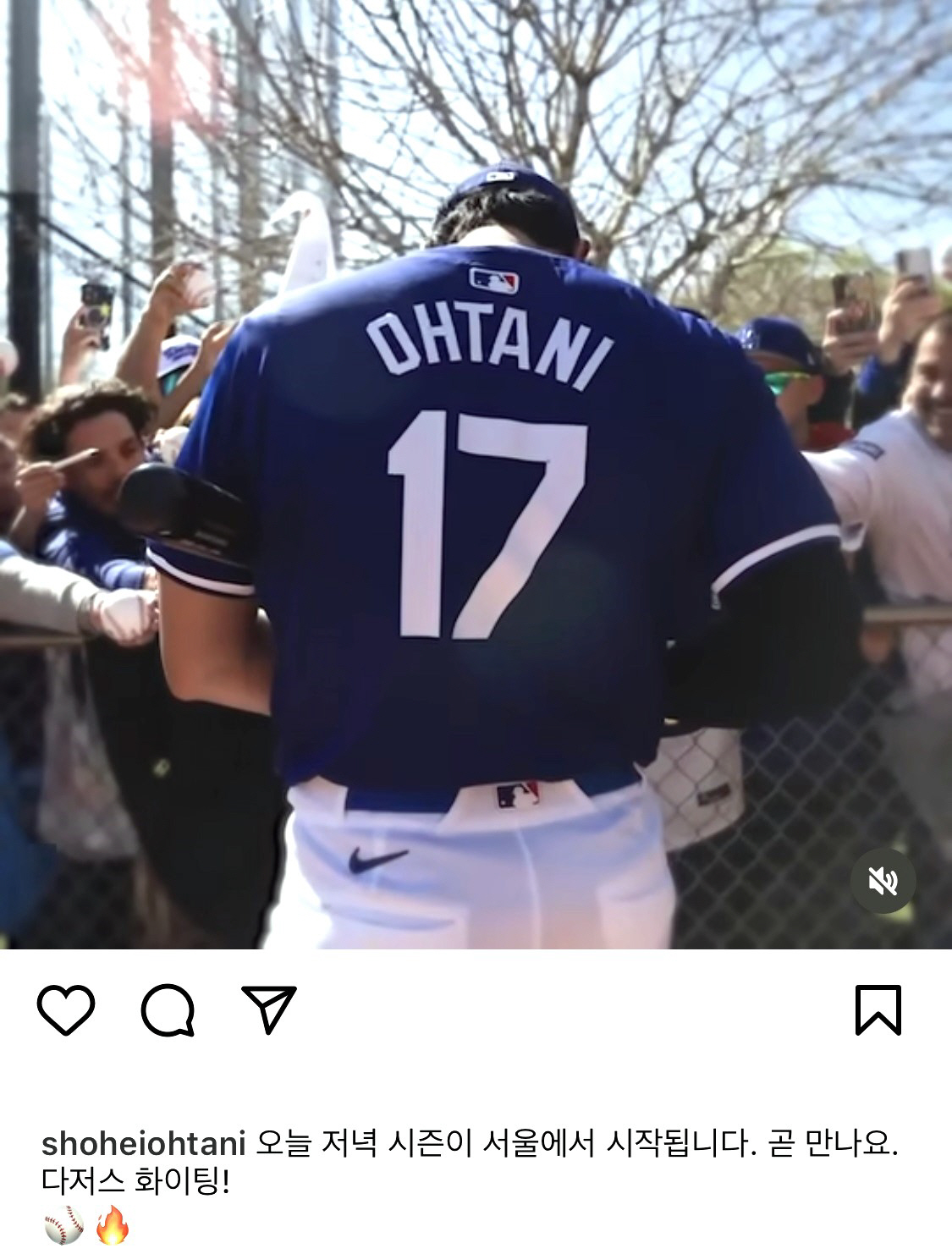 ▲(출처= 오타니 쇼헤이 인스타그램 캡처)