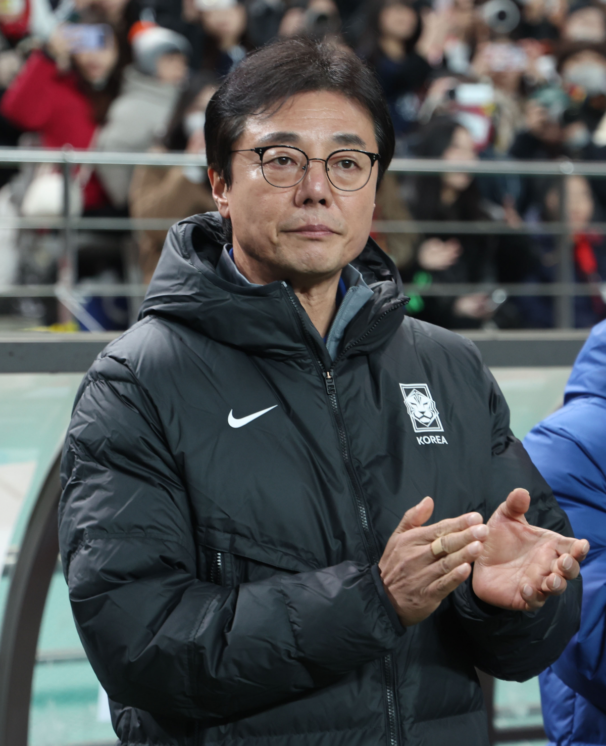 ▲ 21일 서울월드컵경기장에서 열린 2026 FIFA 북중미 월드컵 아시아 2차 예선 대한민국과 태국의 경기에서 황선홍 감독. (뉴시스)