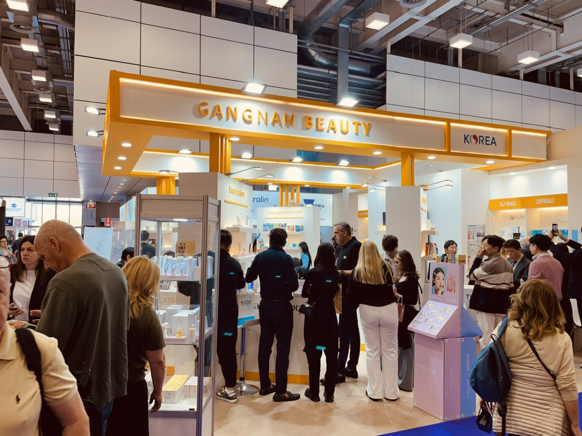 ▲이탈리에 볼로냐 미용 박람회 내 강남구 홍보관. (자료제공=강남구)