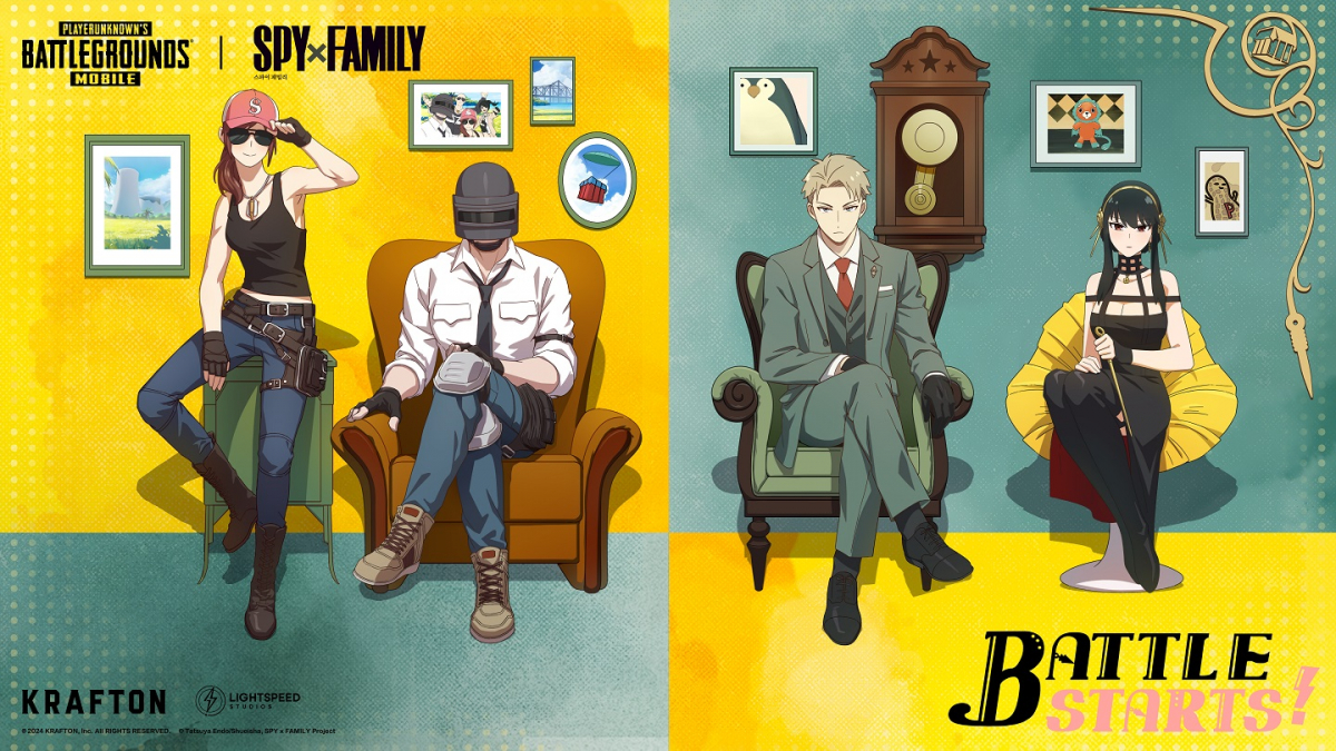 ▲크래프톤은 배틀그라운드 모바일이 세계적인 인기 애니메이션 ‘스파이 패밀리’와 파트너십을 체결했다. (사진제공=크래프톤)