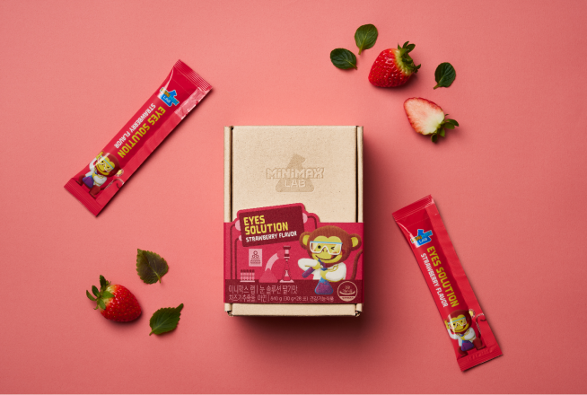 ▲미니막스랩 눈솔루션 딸기맛 (사진제공=동아제약)