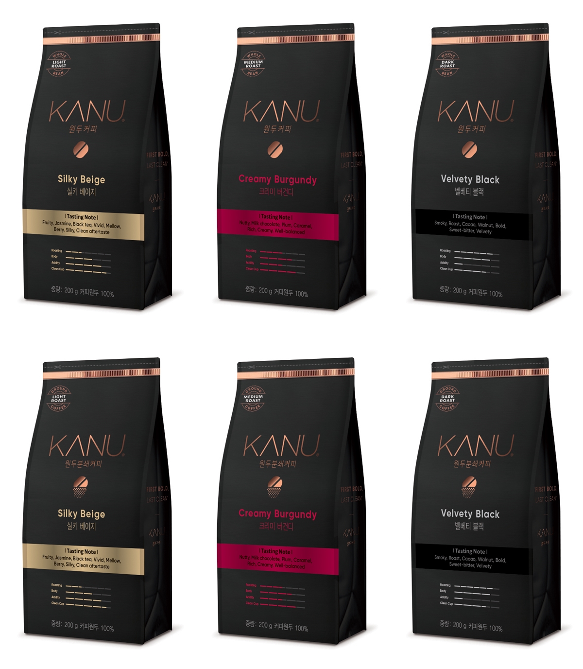 ▲동서식품이 지난해 출시한 '카누 원두커피' 6종. (사진제공=동서식품)