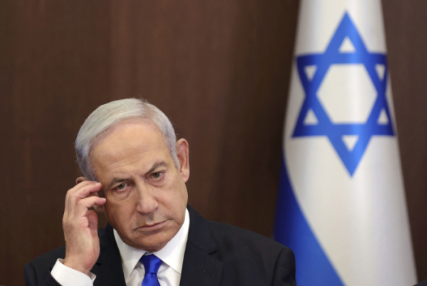 ▲베냐민 네타냐후 이스라엘 총리가 지난해 6월 25일 각료회의를 하고 있다. 예루살렘(이스라엘)/AP연합뉴스