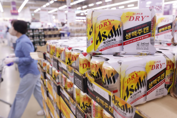 ▲서울의 한 대형마트에 일본 맥주가 진열돼 있다. (연합뉴스)