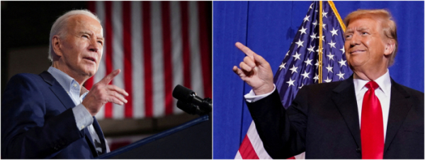 ▲조 바이든(왼쪽) 미국 대통령과 도널드 트럼프 전 대통령. 로이터연합뉴스