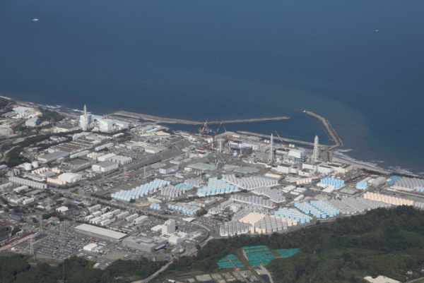 ▲후쿠시마현 오쿠마시에 있는 후쿠시마 제1 원전. 도쿄전력은정전으로 인해 2024년 4월 24일 오염수 방류가 일시 중지됐다고 전했다. /AP연합뉴스